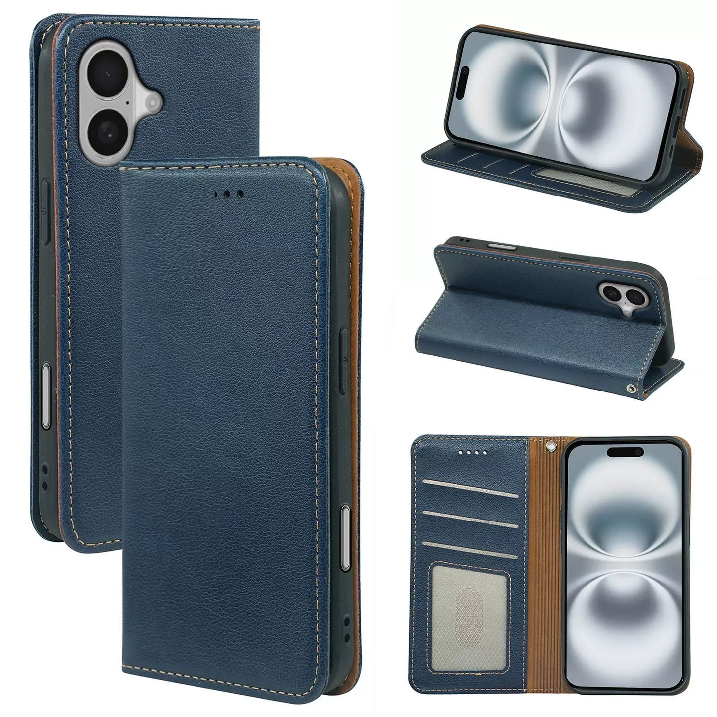 samsung galaxy s26 plus flip wallet case lichi grain finish with invisible magnetic closure (strong) & RFID blocking (w-015)