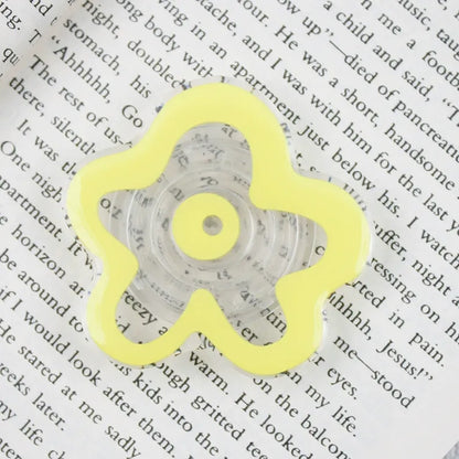 PopSocket Style Phone Holder clear floral pattern