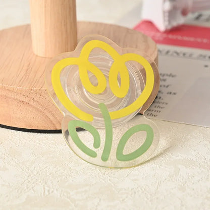 PopSocket Style Phone Holder clear tulip pattern