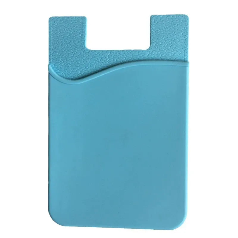 Silicone Adhesive Phone Card Holder Stick-On Wallet Pocket for Back of Phone
