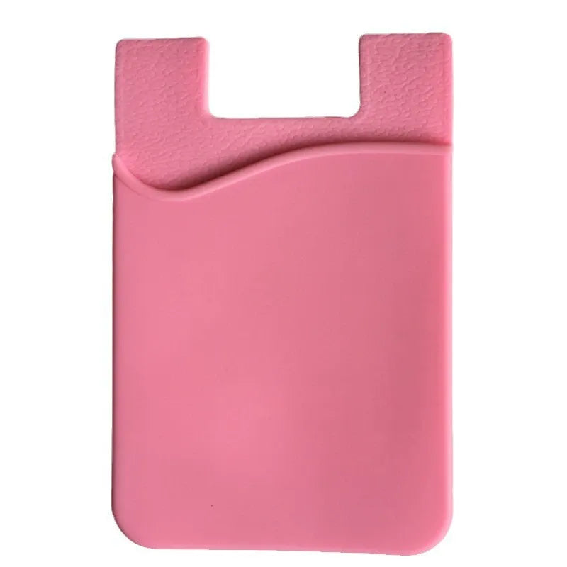 Silicone Adhesive Phone Card Holder Stick-On Wallet Pocket for Back of Phone