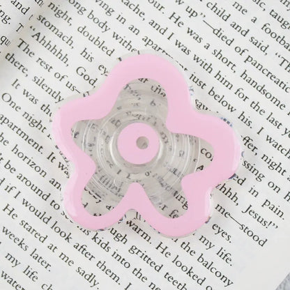 PopSocket Style Phone Holder clear floral pattern