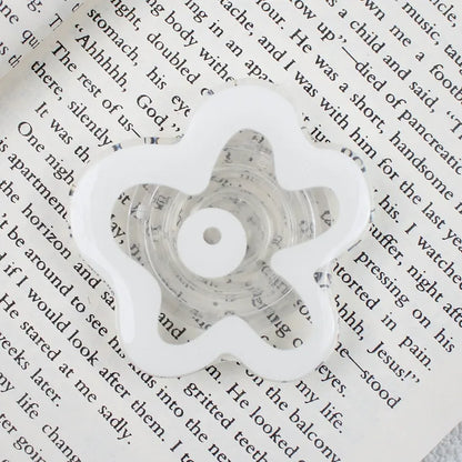 PopSocket Style Phone Holder clear floral pattern