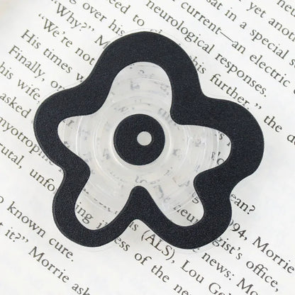 PopSocket Style Phone Holder clear floral pattern