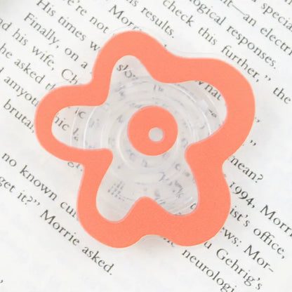 PopSocket Style Phone Holder clear floral pattern