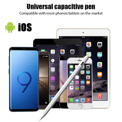 Universal Stylus Pen Rechargeable Touchscreen Pen with Type-C Charging & Replaceable Tip for iOS/Android/Windows Devices