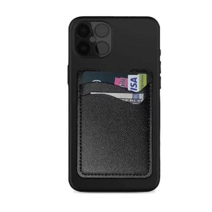 Dual slot PU Leather Adhesive Card Holder