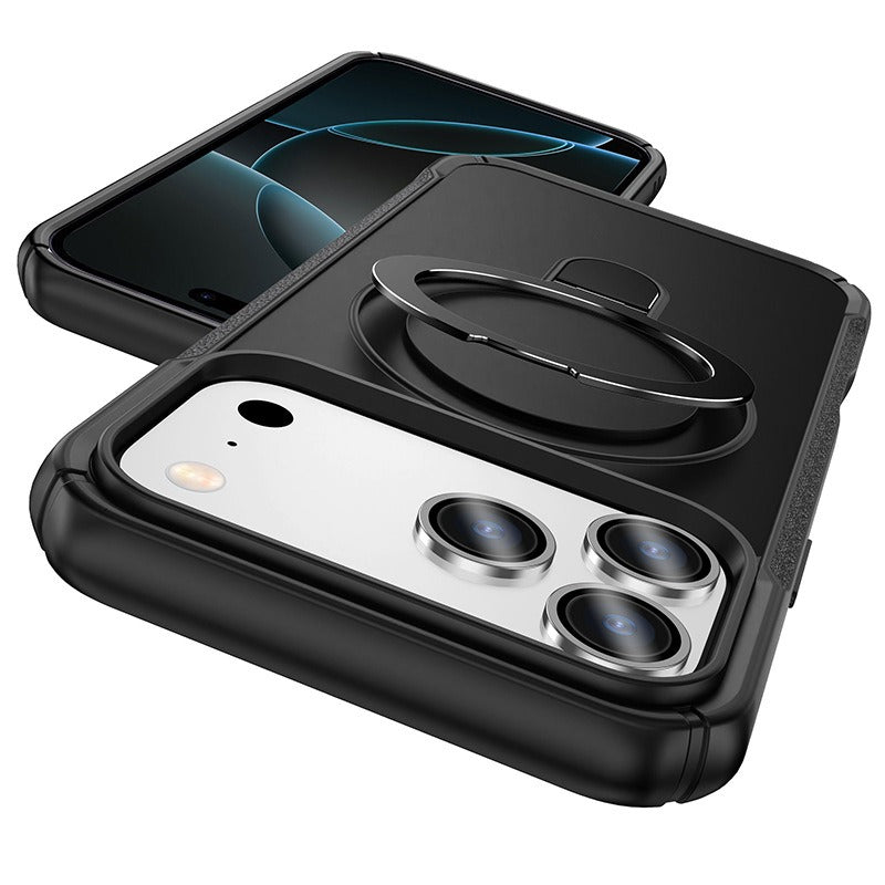 Iphone 17 air shockproof magsafe Case with Foldable Magnetic Ring Kickstand