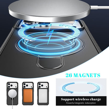Iphone 17 air shockproof magsafe Case with Foldable Magnetic Ring Kickstand