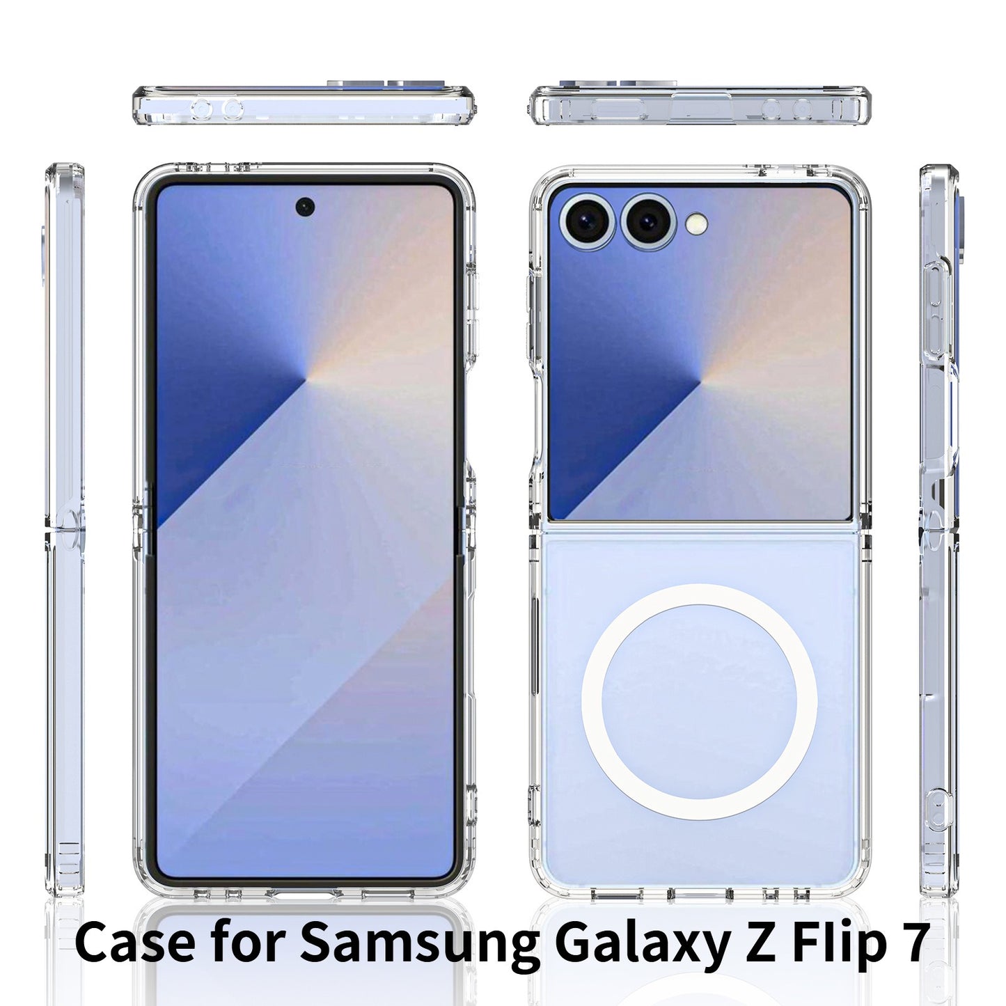 samsung galaxy z flip 7 Hybrid clear magsafe case strong magnet