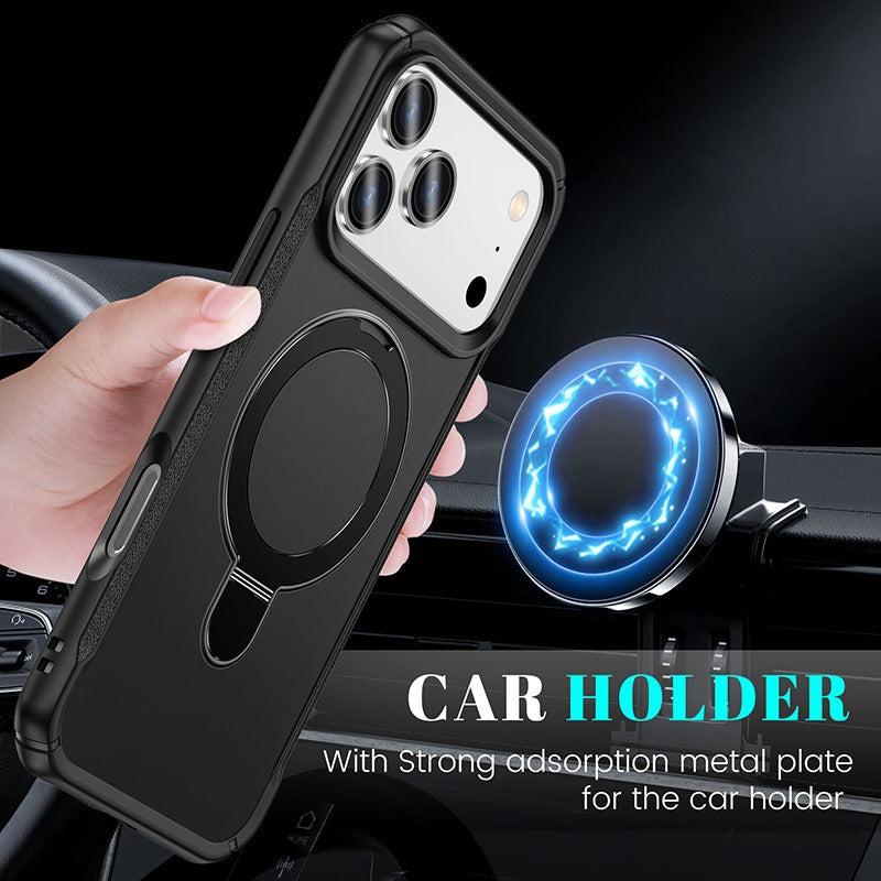 Iphone 17 air shockproof magsafe Case with Foldable Magnetic Ring Kickstand