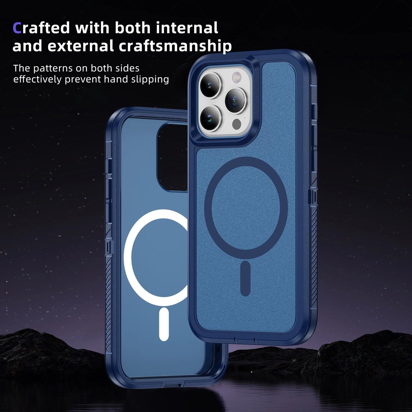 Iphone 16 case light weight 3-in-1 triple layer case otterbox defender series xt style (no logo)