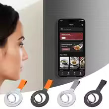 MagSafe Carbon Fiber Ring Holder with Strap ??Magnetic Kickstand & Finger Loop