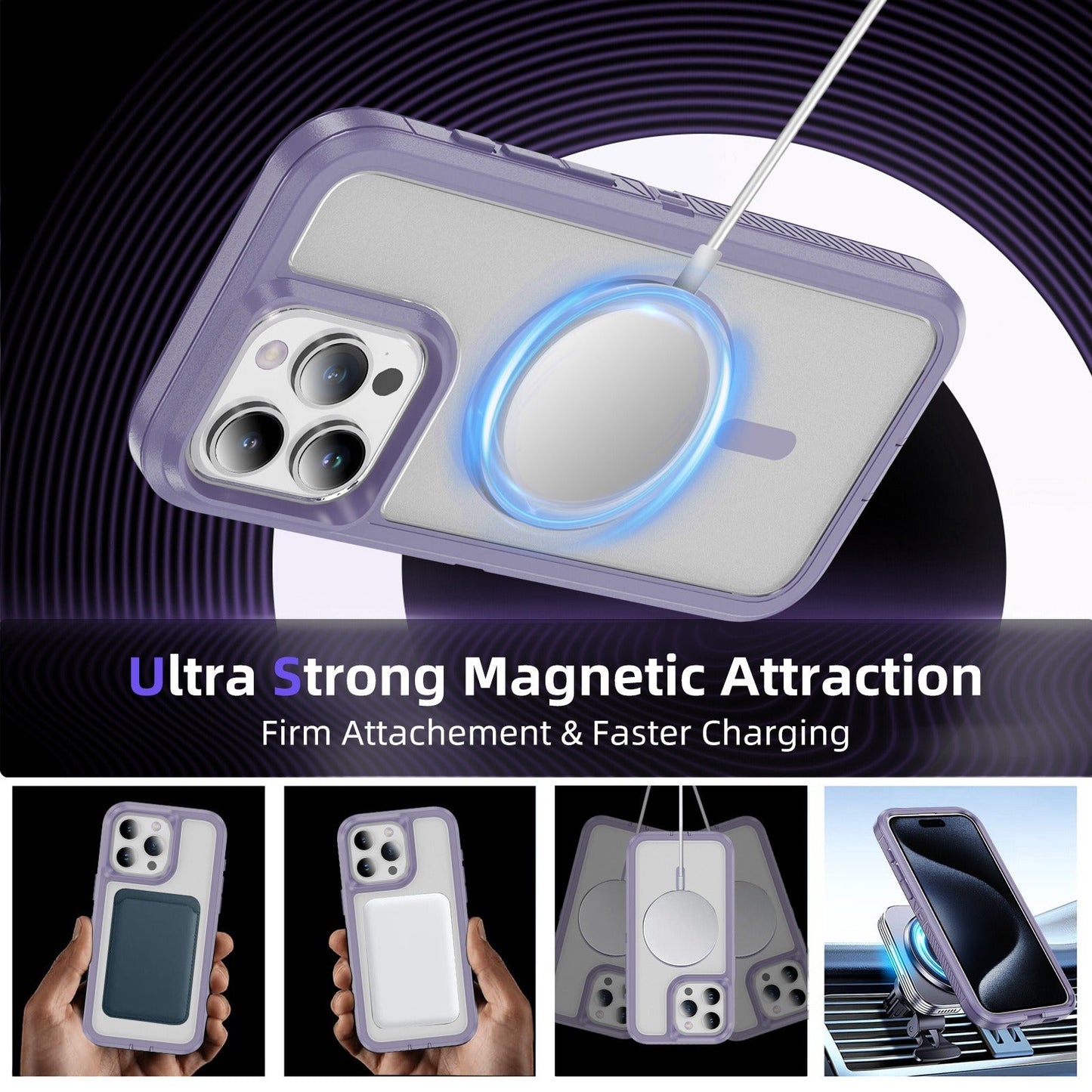 Iphone 16 case light weight 3-in-1 triple layer case otterbox defender series xt style (no logo)
