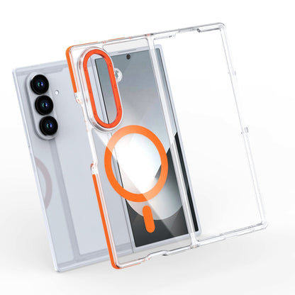 Samsung Galaxy z fold 8 Crystal Clear MagSafe Case with Metallic Camera Frame