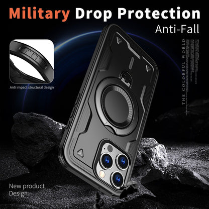 Iphone 17 air slim shockproof Case with 360? rotating Foldable Magnetic Ring Kickstand