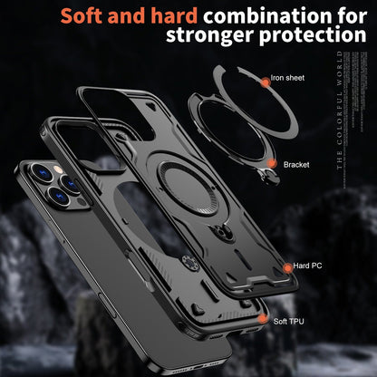 Iphone 17 air slim shockproof Case with 360? rotating Foldable Magnetic Ring Kickstand