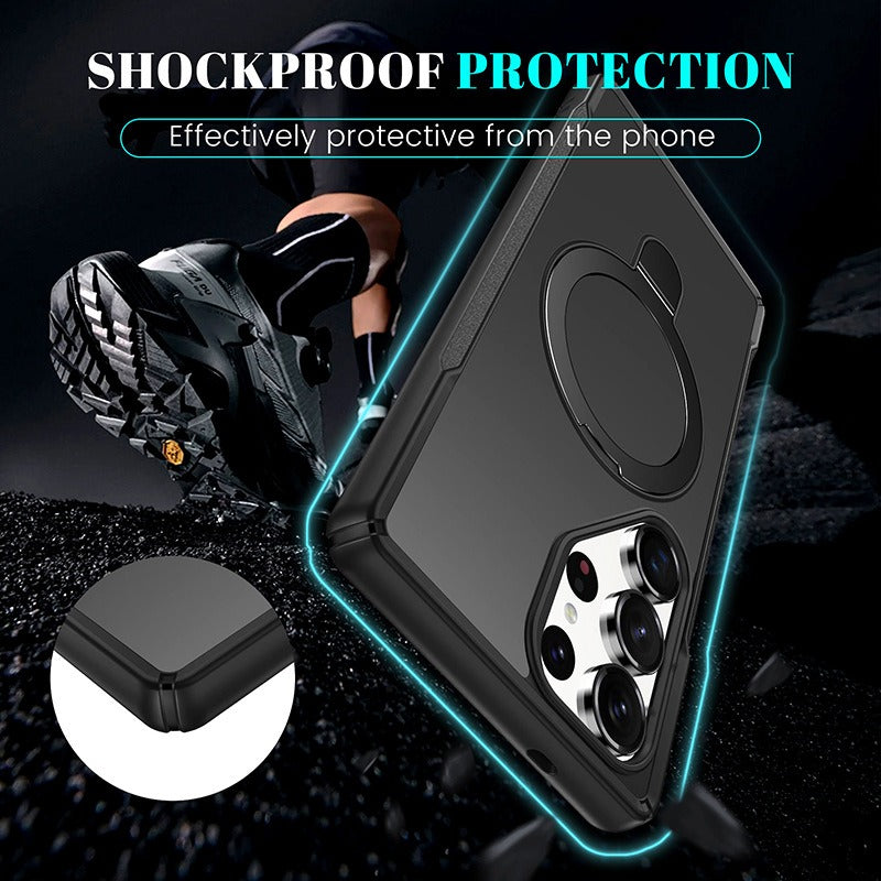 Oppo a5 pro Hybrid structure (TORRAS style) Slim Armor MagSafe Ring Stand Case