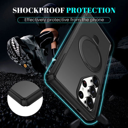 Oppo a5 pro Hybrid structure (TORRAS style) Slim Armor MagSafe Ring Stand Case