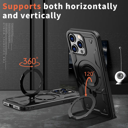 Iphone 17 air slim shockproof Case with 360? rotating Foldable Magnetic Ring Kickstand