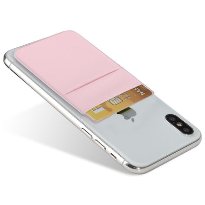 Ultra Slim Lycra Stretch Stick-On Phone Wallet – Dual Card Slots with Hidden Overlap Pocket