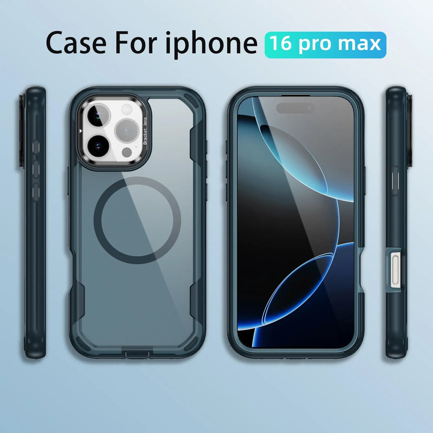 Iphone 17 air soft-touch 3 in 1 magsafe Case shockproof w foldable camera stand
