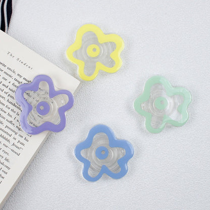 PopSocket Style Phone Holder clear floral pattern