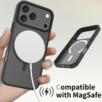 Iphone 17 pro Magnetic Case Soft-Touch Frosted Translucent Black