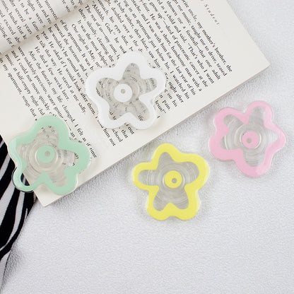 PopSocket Style Phone Holder clear floral pattern