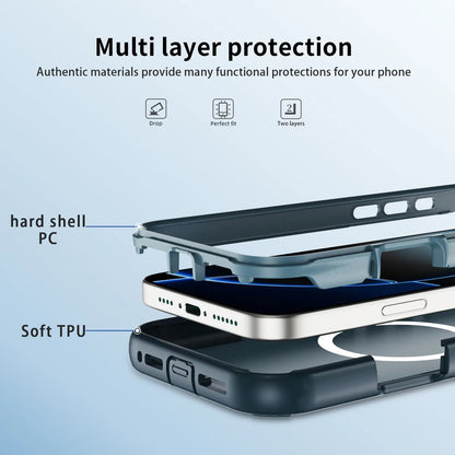 Iphone 17 air soft-touch 3 in 1 magsafe Case shockproof w foldable camera stand