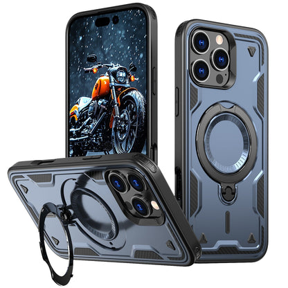 Iphone 17 air slim shockproof Case with 360? rotating Foldable Magnetic Ring Kickstand
