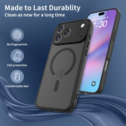 iPhone 17 Pro / 18 Pro Magnetic Case precise camera lens cutout Soft-Touch Frosted Translucent finish