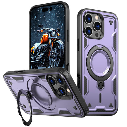 Iphone 17 air slim shockproof Case with 360? rotating Foldable Magnetic Ring Kickstand
