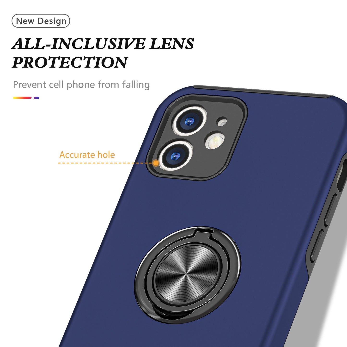 Samsung galaxy a05s Matte Finish Invisible Ring Case Dual Layer with 360° Rotating Stand (B012)