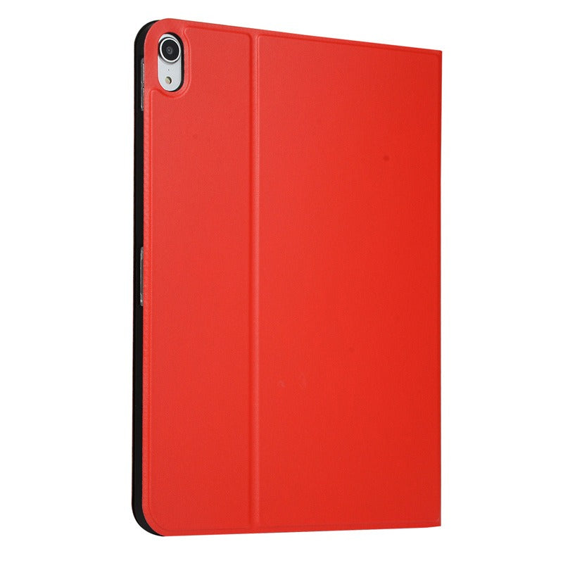ipad case skin feel pu leather front loading style tpu back red