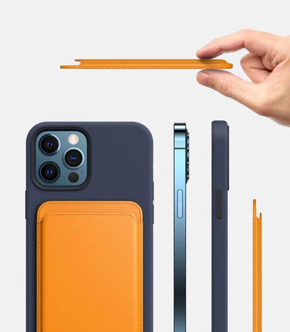 MagSafe Leather Wallet Strong Magnetic Card Holder, Premium Quality Like Original