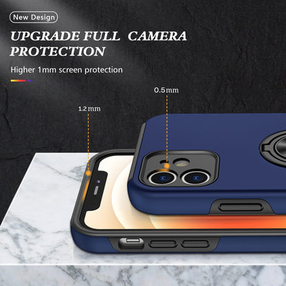 Samsung galaxy a05s Matte Finish Invisible Ring Case Dual Layer with 360° Rotating Stand (B012)