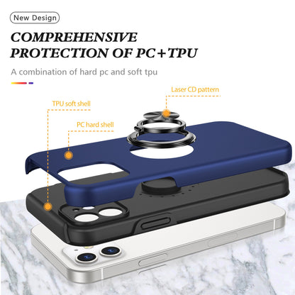 Samsung galaxy a05s Matte Finish Invisible Ring Case Dual Layer with 360° Rotating Stand (B012)