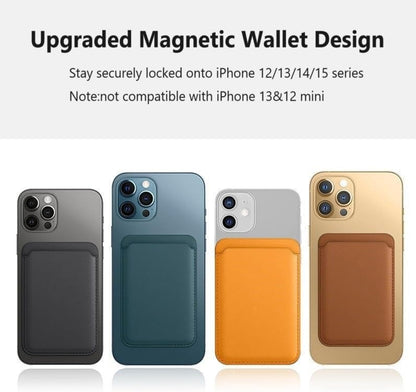 MagSafe Leather Wallet Strong Magnetic Card Holder, Premium Quality Like Original