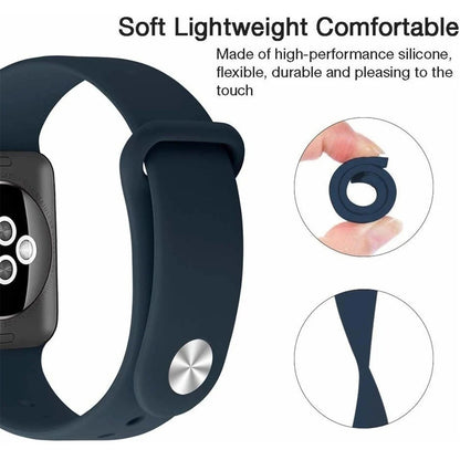 Apple Watch Silicone Sport band Sweat-Resistant, All Series Compatible