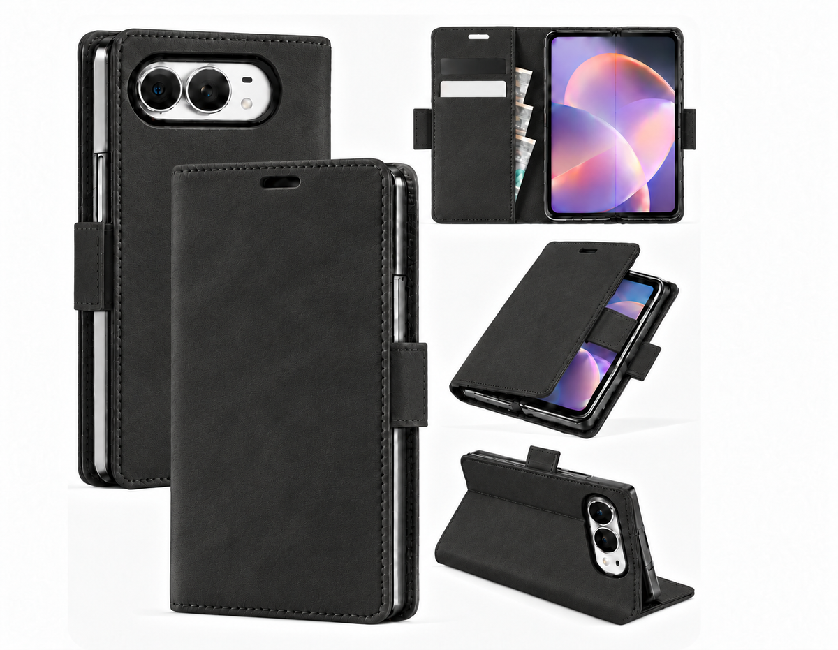 iPhone Duo suede finish PU leather wallet case 2 card slots 7 colour options