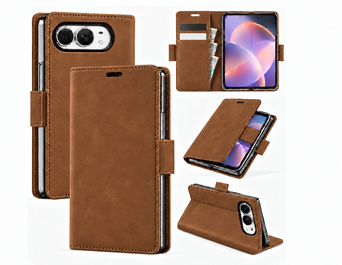 iPhone Duo suede finish PU leather wallet case 2 card slots 7 colour options