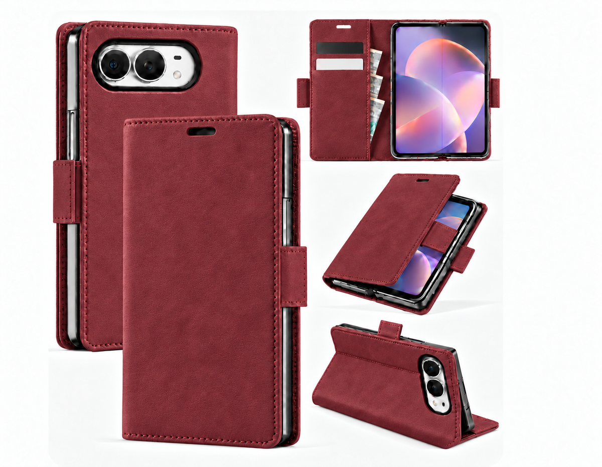 iPhone Duo suede finish PU leather wallet case 2 card slots 7 colour options