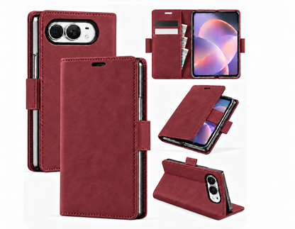 iPhone Duo suede finish PU leather wallet case 2 card slots 7 colour options
