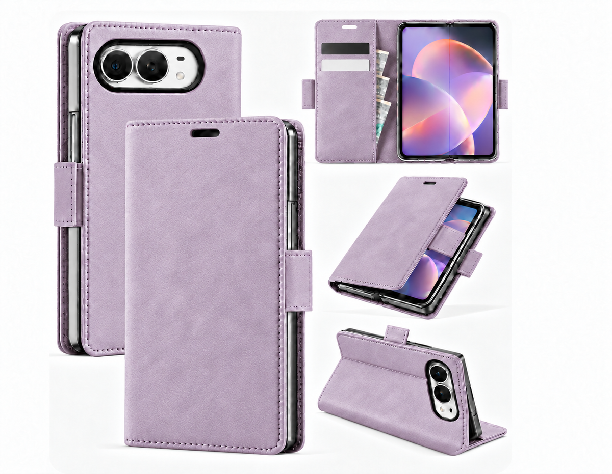 iPhone Duo suede finish PU leather wallet case 2 card slots 7 colour options