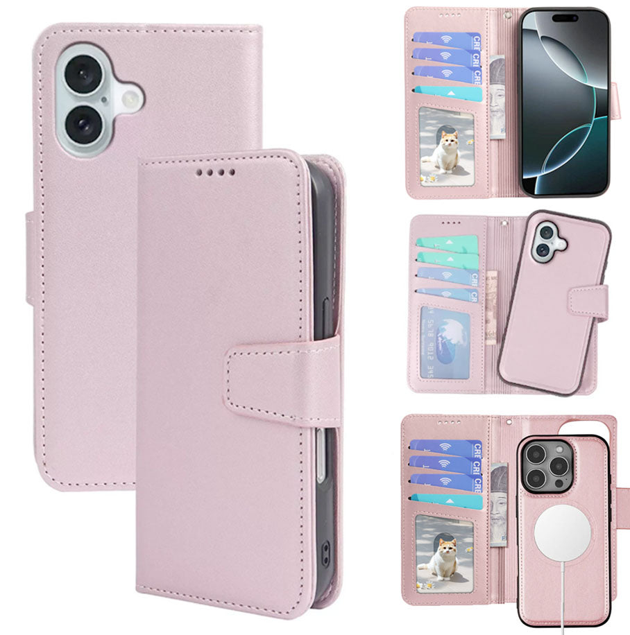 iphone 16e magsafe compatible 2 in 1 magnetic detachable wallet case