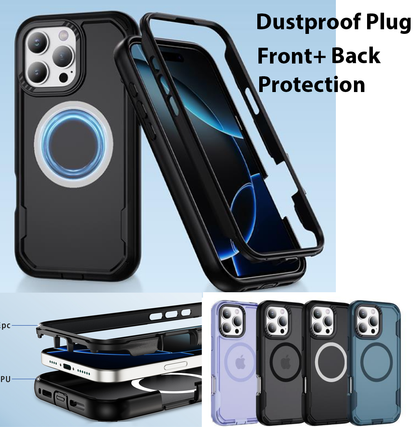 Iphone 17 Matte Finish Front + Back Slim Full Protection Case (Lightweight Design) with Dustproof Plug