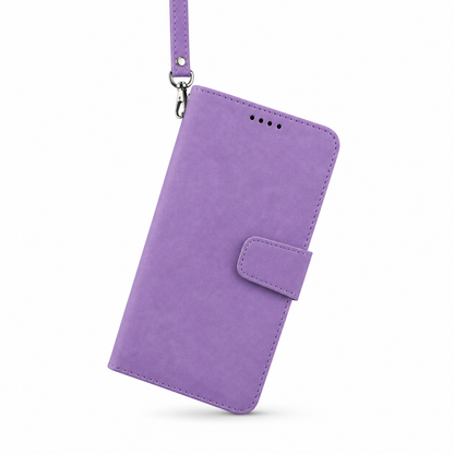 Moto E20 E30 E40 Wallet Case suede finish 4 card slots (w-016)