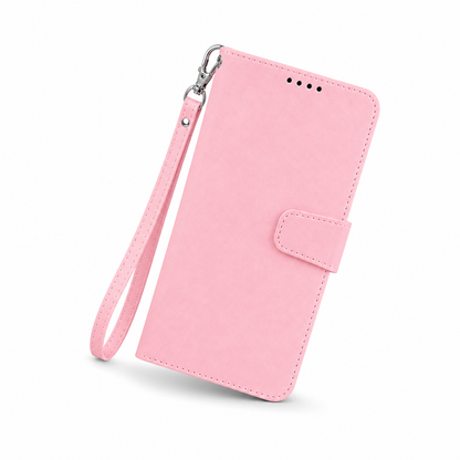 Moto E20 E30 E40 Wallet Case suede finish 4 card slots (w-016)