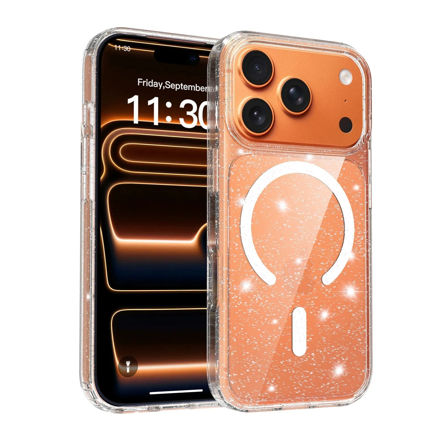 Magnetic Stardust Glitter Case orange product photo